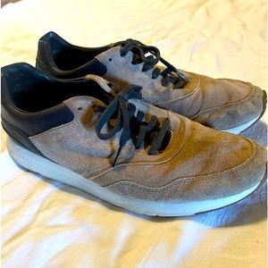 Cole Han Shoes Mens Size 10 Tan Suede Comfort Lace Up